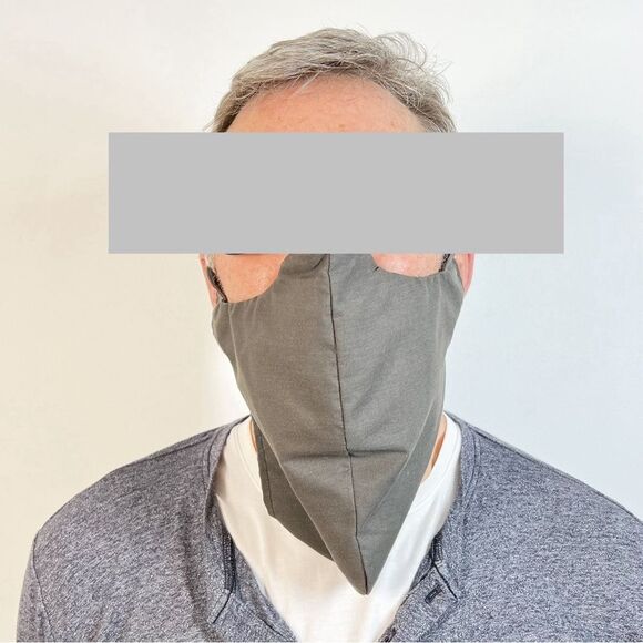 Custom Men’s Cotton Mask for Beard Coverage in Gray - Picture 1 of 8